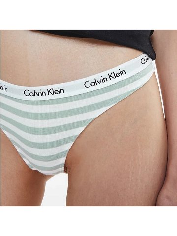 Dámská tanga model 17835559 – Calvin Klein Velikost M Barvy bílo-zelená