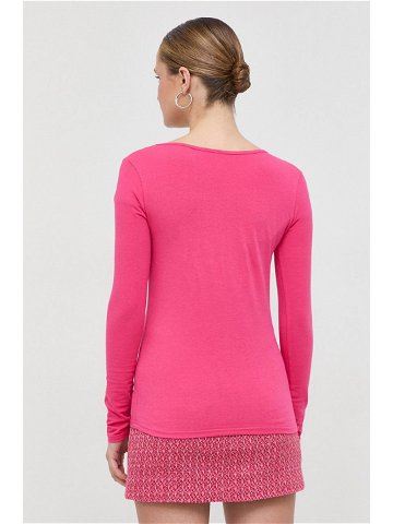 Dámské triko s dlouhým rukávem růžová růžová XL model 17835566 – Guess