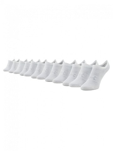 Under Armour Sada 6 párů dámských nízkých ponožek Ua Essential No Show 1370542-100 Bílá