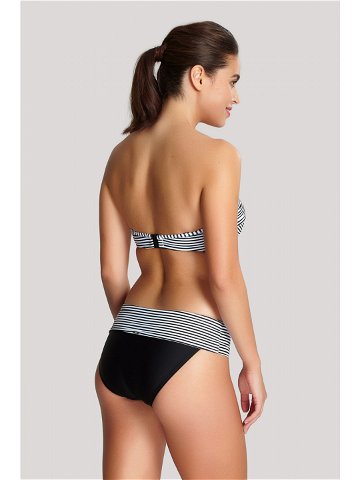 Vrchní díl plavek Swimwear Anya Stripe Bandeau Bikini black white SW0893 65DD