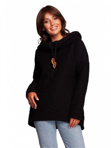 Dámský svetr s kapucí model 17923113 BE tyrkys XL – BeWear