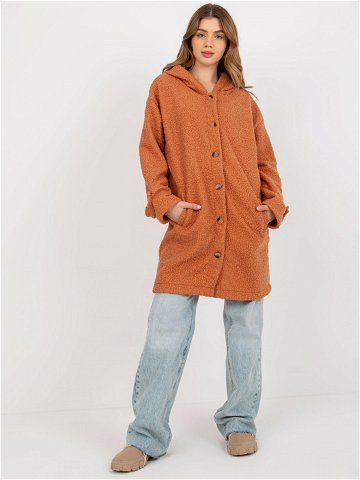 Dámský kabát RV PL 8449 98P tmavě oranžový L XL
