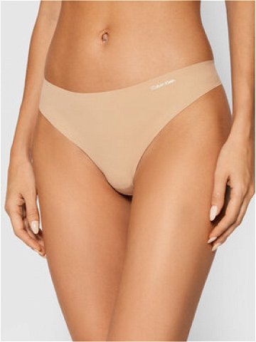 Calvin Klein Underwear Kalhotky string 0000D3428E Béžová