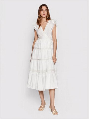 TWINSET Letní šaty 221TT2030 Bílá Regular Fit