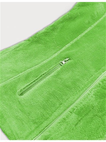 Dámská plyšová vesta v neonově zelené barvě HH003-44 Barva odcienie zieleni Velikost M 38