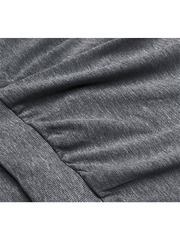 Tmavě šedá tenká dámská tepláková mikina se stahovacími lemy 68W05-5 Barva odcienie szarości Velikost XL 42