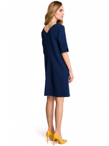 Šaty s výstřihem do V na zádech tmavě modré model 18001799 – STYLOVE Velikost EU XXL