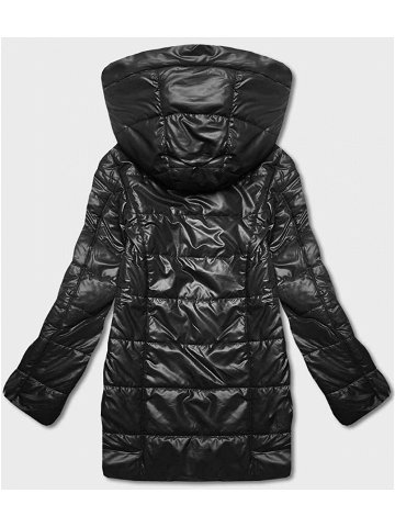 Černá dámská bunda s asymetrickým zipem B8087-101 černá 48