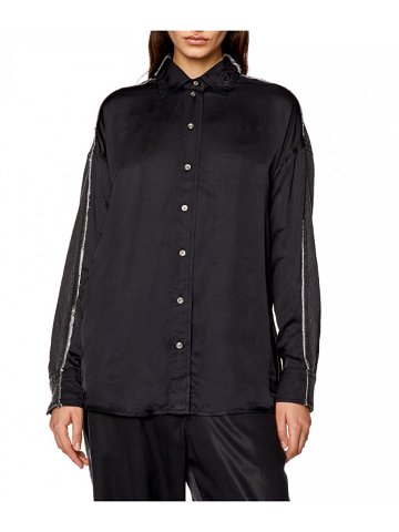 Košile diesel s-dou-dnm-fl shirt černá 46