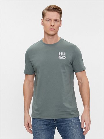 Hugo T-Shirt Detzington241 50508944 Zelená Regular Fit