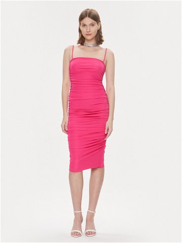 Pinko Koktejlové šaty Forza 101960 A17I Růžová Slim Fit