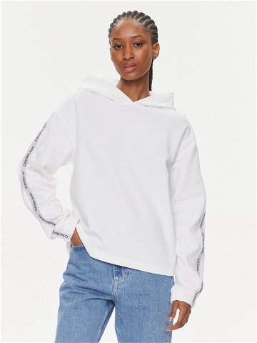 Calvin Klein Jeans Mikina Logo Elastic Hoodie J20J223078 Bílá Regular Fit
