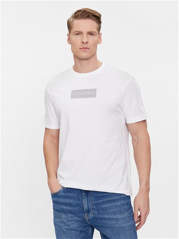 Calvin Klein T-Shirt Raised Rubber Logo T-Shirt K10K112403 Bílá Regular Fit