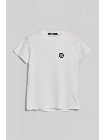 Tričko karl lagerfeld wax seal logo t-shirt bílá xl