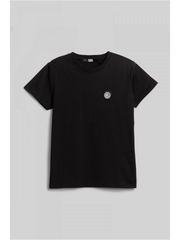 Tričko karl lagerfeld wax seal logo t-shirt černá xxl