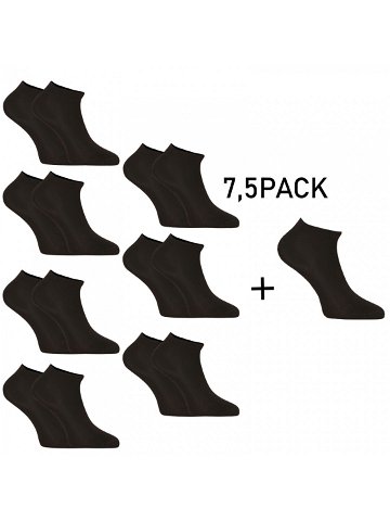 7 5PACK ponožky Nedeto nízké bambusové černé 75NPN001 L