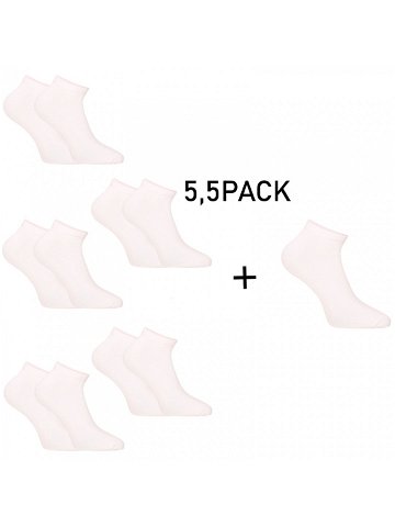 5 5PACK ponožky Nedeto nízké bambusové bílé 55NPN100 XL