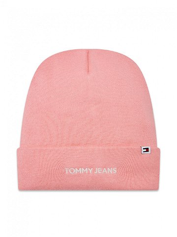 Tommy Jeans Čepice Tjw Linear Logo Beanie AW0AW15843 Růžová