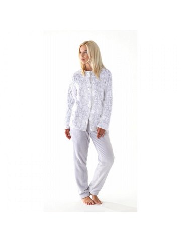 FLORA teplé pyžamo grey model 18316331 – Vestis Velikost XXL Řezání pohodlné domácí oblečení Barva 9102 šedý tisk na bílé