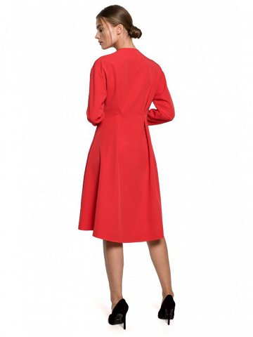 Asymetrické vypasované šaty model 18335933 červené červená L – STYLOVE