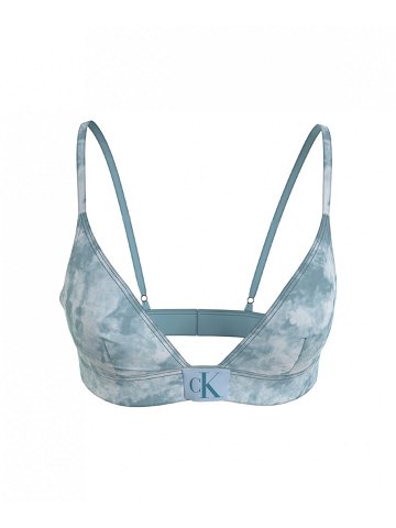 Dámská plavková podprsenka bikini KW0KW02121 OGY modrá – Calvin Klein L