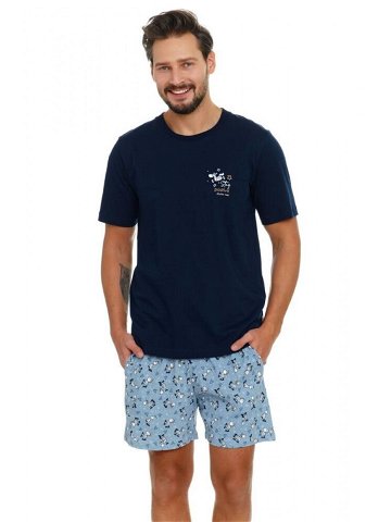 Pánské pyžamo tmavě modré model 18366066 – DN Nightwear Barva modrá Velikost S