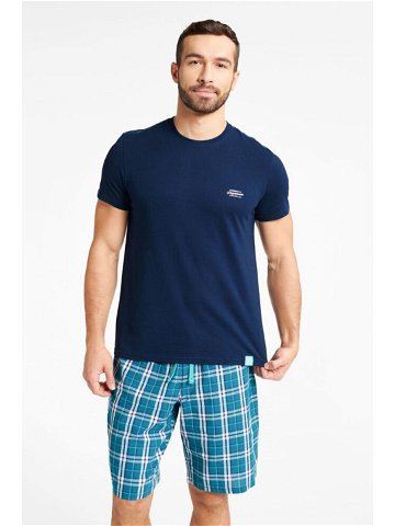 Pánské pyžamo Weston tmavě modré Barva modrá Velikost XXL