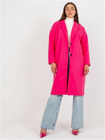 Dámský kabát TW EN BI-7298-1 15 tmavě růžový – Och Bella tmavě růžová one size
