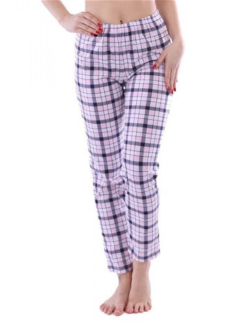 Dámské kalhoty na spaní Magda růžovo-šedé Barva růžová Velikost XXL
