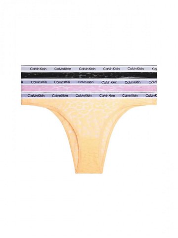 3PACK dámské kalhotky brazilky Calvin Klein vícebarevné QD5068E-GP9 M