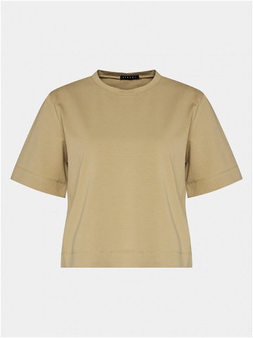 Sisley T-Shirt 3OQ6L104Q Béžová Oversize