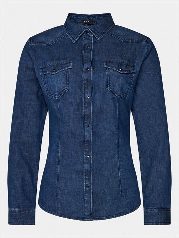 Sisley džínová košile 5TKL5QF66 Tmavomodrá Regular Fit