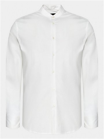 Sisley Košile 5CNXSQ032 Bílá Slim Fit