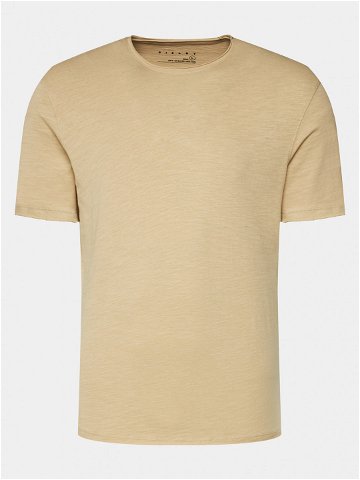 Sisley T-Shirt 3WF0S101K Béžová Slim Fit