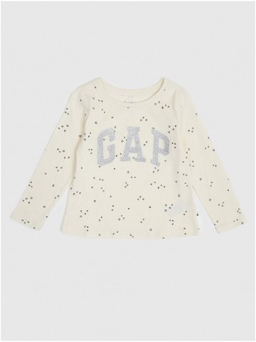 Krémové holčičí vzorované tričko s logem GAP