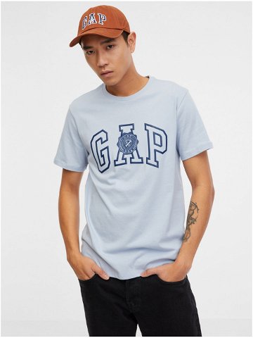 Světle modré pánské tričko s potiskem GAP
