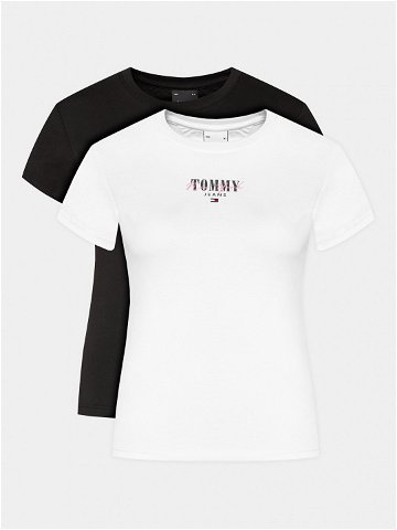 Tommy Jeans 2-dílná sada T-shirts Tjw 2 Pack Slim Essential Logo 1 DW0DW18142 Bílá Slim Fit