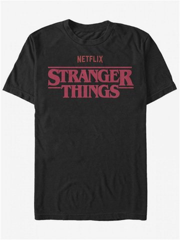 ZOOT Fan Netflix Logo Stranger Things Triko Černá