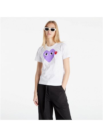 Comme des Garcons PLAY Tee White Purple