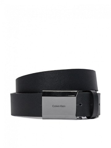 Calvin Klein Pánský pásek Beveled Plaque 2 0 Saffiano 35Mm K50K511568 Černá