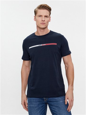 Tommy Jeans T-Shirt Essential Flag DM0DM13509 Tmavomodrá Regular Fit