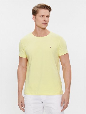 Tommy Hilfiger T-Shirt Stretch Slim Fit Tee MW0MW10800 Žlutá Slim Fit