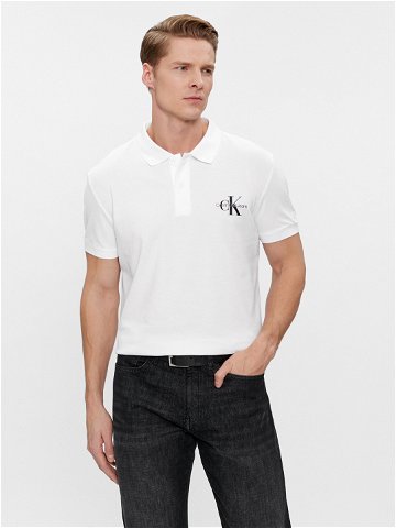 Calvin Klein Jeans Polokošile J30J323395 Bílá Regular Fit