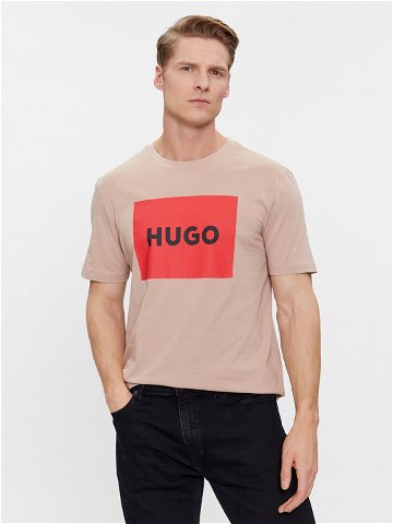Hugo T-Shirt Dulive222 50467952 Béžová Regular Fit