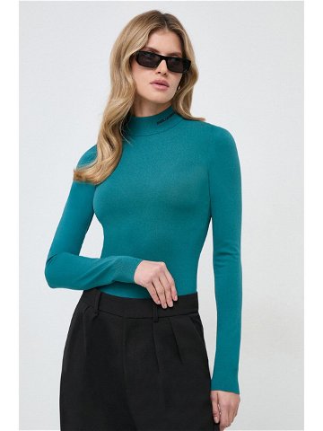 Svetr Karl Lagerfeld dámský zelená barva lehký