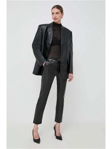 Kalhoty Morgan dámské černá barva přiléhavé high waist