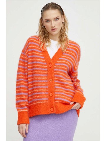 Vlněný svetr American Vintage oranžová barva hřejivý