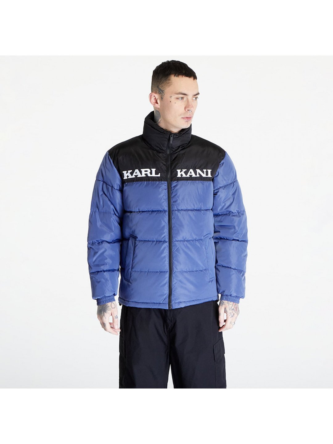 Karl Kani Retro Essential Puffer Jacket Dark Blue