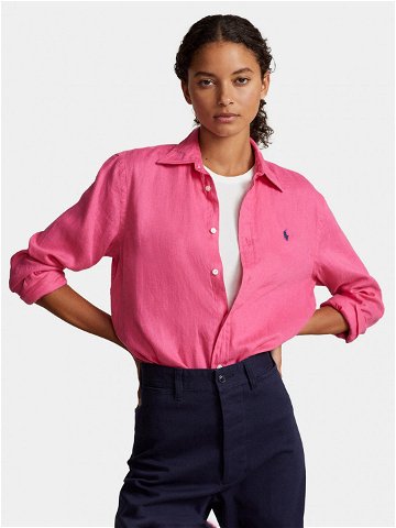 Polo Ralph Lauren Košile Ls Rx Anw St 211920516014 Růžová Regular Fit