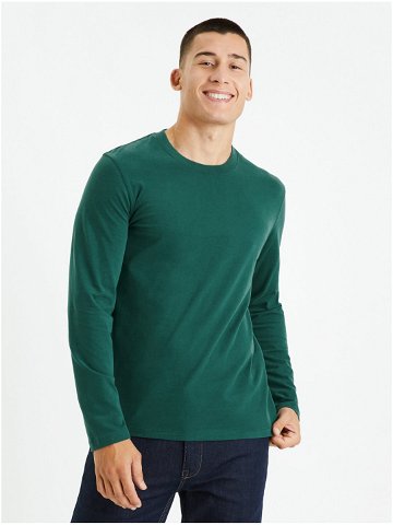 Tmavě zelené pánské tričko Celio Cesolaceml